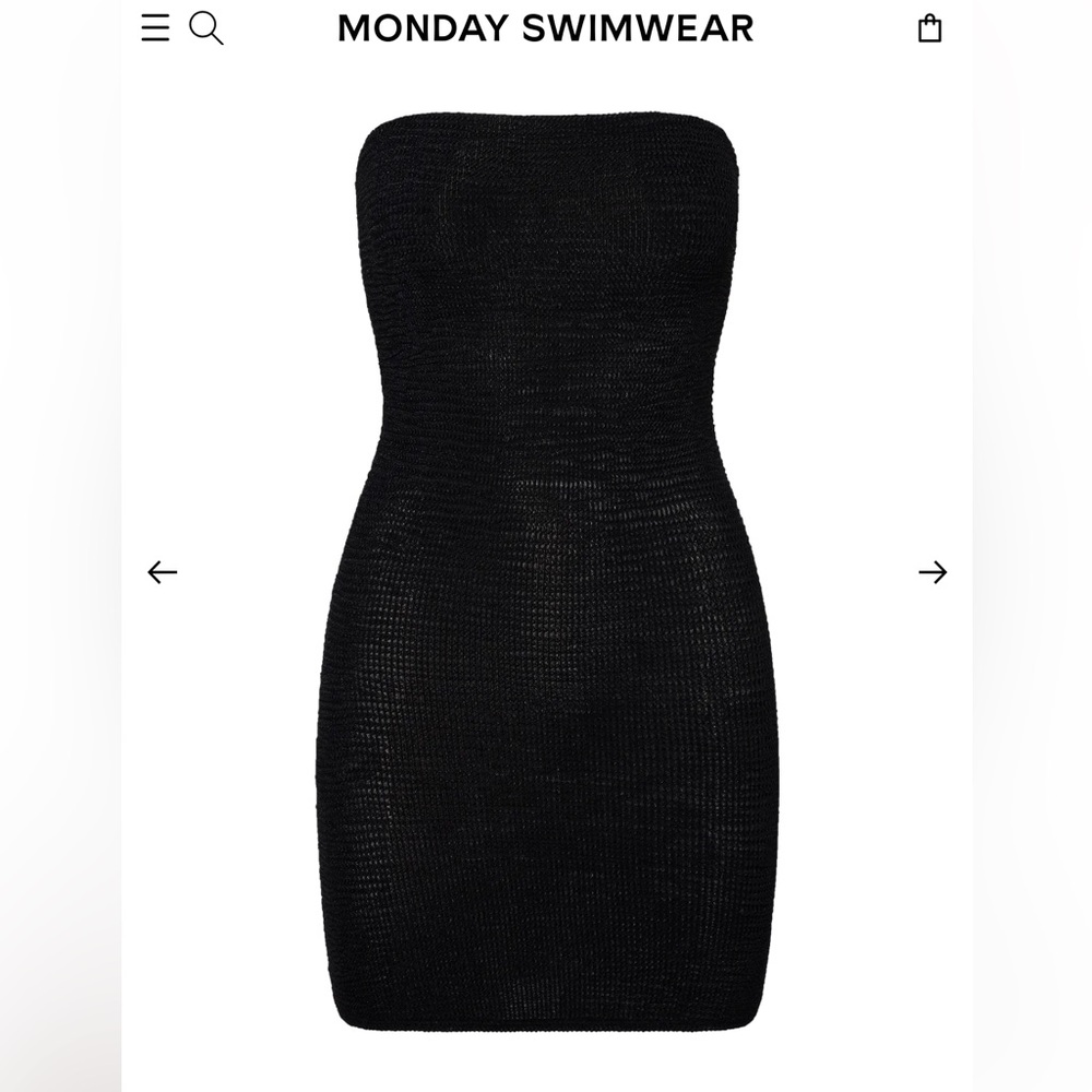 Bimini Dress - Black Crinkle MONDAY SWIMWEAR